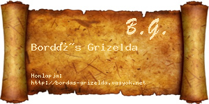 Bordás Grizelda névjegykártya